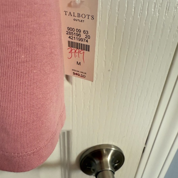 Talbots Soft Pink Blouse size M - Picture 3 of 5